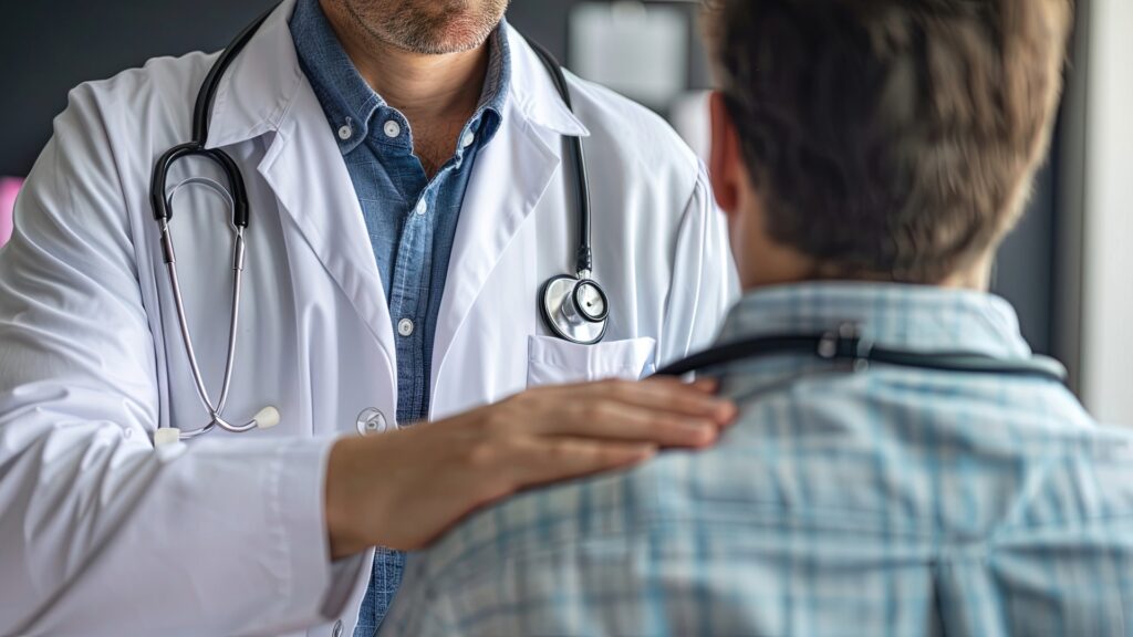 bvitg-Positionspapier Pirmärversorgungssystem Arzt untersucht Patient