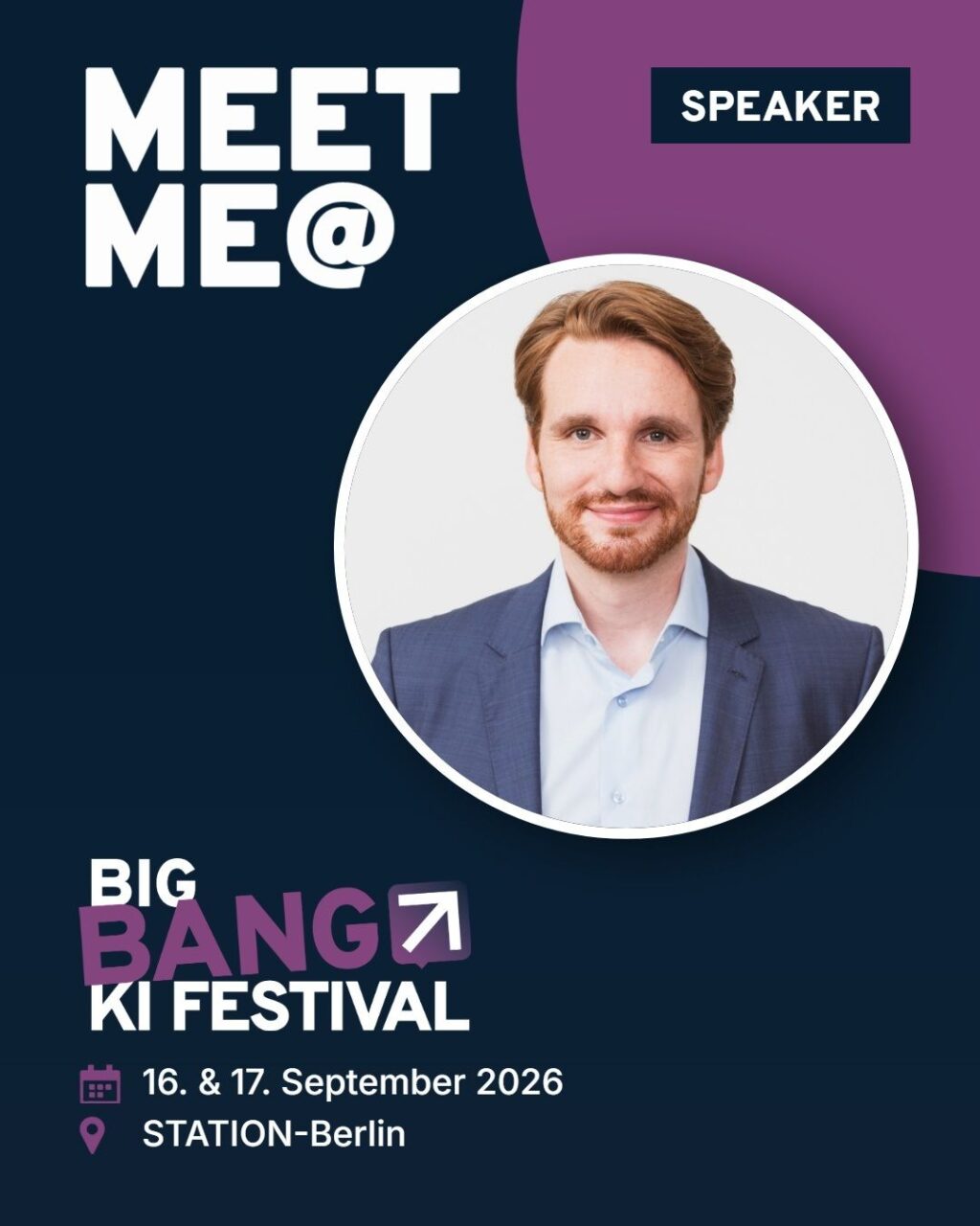 Infografik — Speaker-Ankündigung „Meet Me @